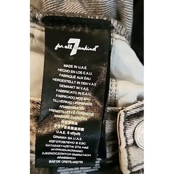 NWT Seven For All Mankind Women’s Sz 31 The Easy James Jean Shorts Grey Bermuda - Picture 11 of 14